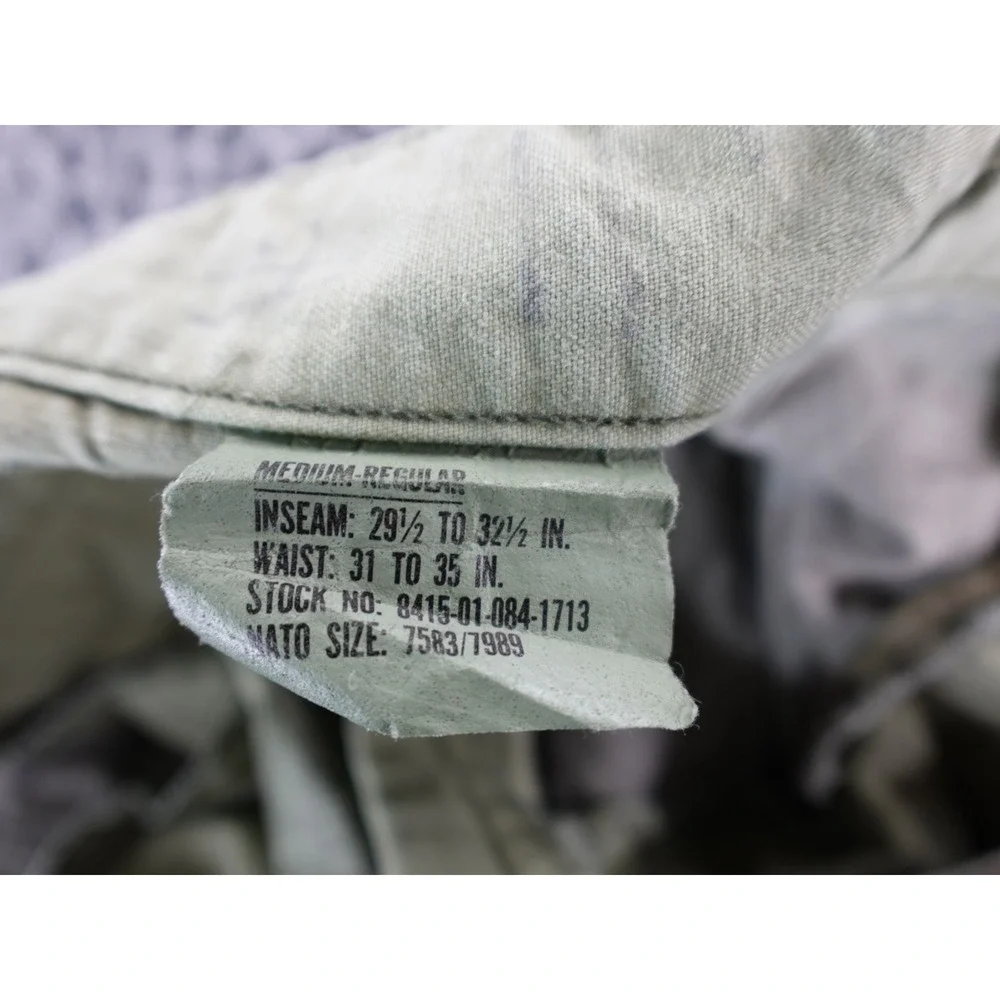 Vintage Woodland Camo Cargo Pants Military‎ Style Utility Trousers Med Regular